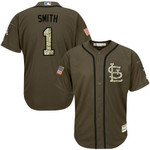 St.Louis Cardinals #1 Ozzie Smith Green Salute To Service Stitched Mlb Jersey Mlb