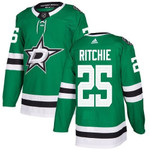 Adidas Stars #25 Brett Ritchie Green Home Stitched Nhl Jersey Nhl
