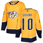 Adidas Predators #10 Colton Sissons Yellow Home Authentic Stitched Nhl Jersey Nhl
