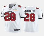 Men's Tampa Bay Buccaneers #28 Leonard Fournette White 2021 Super Bowl Lv Limited Stitched Nfl Jersey Nfl