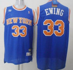 New York Knicks #33 Patrick Ewing Blue Swingman Throwback Jersey Nba