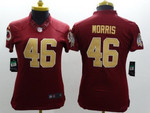 Nike Washington Redskins #46 Alfred Morris Red With Gold Limited Womens Jersey Nfl- Women's