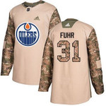 Adidas Oilers #31 Grant Fuhr Camo 2017 Veterans Day Stitched Nhl Jersey Nhl