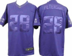 Nike Minnesota Vikings #28 Adrian Peterson Drenched Limited Purple Jersey Nfl