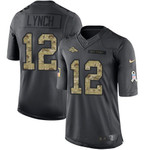 Men's Denver Broncos #12 Paxton Lynch Black Anthracite 2016 Salute To Service Stitched Nfl Nike Limited Jersey Nfl