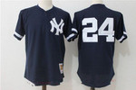 Men's New York Yankees #24 Gary Sanchez Navy Blue Throwback Mesh Batting Practice Stitched Mlb Mitchell & Ness Jersey Mlb