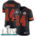 Nike Chiefs #14 Sammy Watkins Black Super Bowl Liv 2020 Youth Stitched Nfl Limited Rush Jersey Nfl