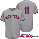 Men's New York Yankees #11 Brett Gardner Gray Stars & Stripes Fashion Independence Day Stitched Mlb Majestic Flex Base Jersey Mlb