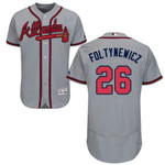 Atlanta Braves 26 Mike Foltynewicz Grey Flexbase Authentic Collection Stitched Baseball Jersey Mlb
