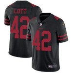 Nike San Francisco 49Ers #42 Ronnie Lott Black Alternate Men's Stitched Nfl Vapor Untouchable Limited Jersey Nfl