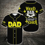 Personalize Baseball Jersey - Custom name Dad The Smoker The Myth The Legend 420 Weed Yellow Baseball Jersey | Colorful | Adult Unisex | S - 5XL Full Size - Baseball Jersey LF