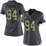 Women's Pittsburgh Steelers #94 Lawrence Timmons Black Anthracite 2016 Salute To Service Stitched Nfl Nike Limited Jersey Nfl- Women's