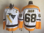 Men's Pittsburgh Penguins #66 Mario Lemieux 1992-93 White Ccm Vintage Throwback Jersey Nhl
