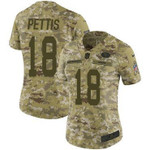 Nike 49Ers #18 Dante Pettis Camo Women's Stitched Nfl Limited 2018 Salute To Service Jersey Nfl- Women's