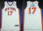 New York Knicks #17 Jeremy Lin Revolution 30 Swingman White Jersey Nba