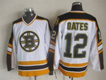 Men's Boston Bruins #12 Adam Oates 1996-97 White Ccm Vintage Throwback Jersey Nhl
