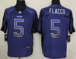 Nike Baltimore Ravens #5 Joe Flacco Drift Fashion Purple Elite Jersey Nfl