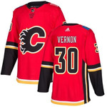 Adidas Flames #30 Mike Vernon Red Home Authentic Stitched Nhl Jersey Nhl
