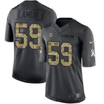 Men's Minnesota Vikings #59 Emmanuel Lamur Black Anthracite 2016 Salute To Service Stitched Nfl Nike Limited Jersey Nfl