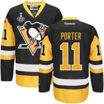 Men's Pittsburgh Penguins #11 Kevin Porter Black Third 2017 Stanley Cup Nhl Finals Patch Jersey Nhl