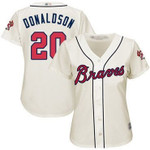 Braves #20 Josh Donaldson Cream Alternate Women's Stitched Baseball Jersey Mlb- Women's
