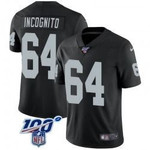 Men's Las Vegas Raiders #64 Richie Incognito Limited Black 100Th Vapor Jersey Nfl