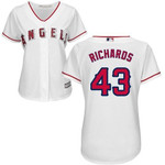 Angels #43 Garrett Richards White Home Women's Stitched Baseball Jersey Mlb- Women's