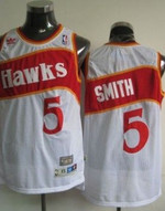 Atlanta Hawks #5 Josh Smith White Swingman Throwback Jersey Nba