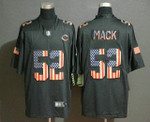 Men's Chicago Bears #52 Khalil Mack 2019 Black Salute To Service Usa Flag Fashion Limited Jersey Nfl