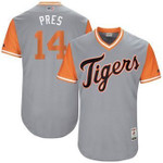 Men's Detroit Tigers Alex Presley Pres Majestic Gray 2017 Players Weekend Authentic Jersey MLB