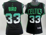 Boston Celtics #33 Larry Bird Vibe Black Fashion Womens Jersey Nba- Women's