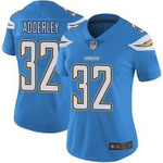 Chargers #32 Nasir Adderley Electric Blue Alternate Women's Stitched Football Vapor Untouchable Limited Jersey Nfl- Women's