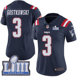 Women's New England Patriots #3 Stephen Gostkowski Navy Blue Nike Nfl Rush Vapor Untouchable Super Bowl Liii Bound Limited Jersey Nfl
