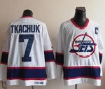 Winnipeg Jets #7 Keith Tkachuk White Throwback Ccm Jersey Nhl