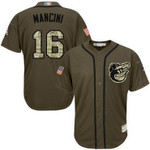 Orioles #16 Trey Mancini Green Salute To Service Stitched Baseball Jersey Mlb