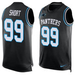 Men's Carolina Panthers #99 Kawann Short Black Hot Pressing Player Name & Number Nike Nfl Tank Top Jersey Nfl