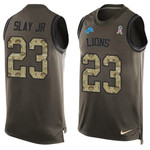 Nike Lions #23 Darius Slay Jr Green Men's Stitched Nfl Limited Salute To Service Tank Top Jersey Nfl