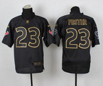 Nike Houston Texans #23 Arian Foster 2014 All Black/Gold Elite Jersey Nfl