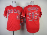 La Angels Of Anaheim #36 Jered Weaver Red Jersey Mlb