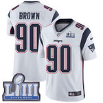 #90 Limited Malcom Brown White Nike Nfl Road Youth Jersey New England Patriots Vapor Untouchable Super Bowl Liii Bound Nfl