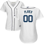 Personalize Jersey Women's Detroit Tigers Majestic White 2018 Home Cool Base Custom Jersey Mlb