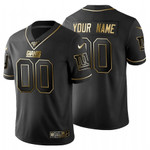 Personalize Jerseynew York Giants Custom Men's Nike Black Golden Limited Nfl 100 Jersey Nfl