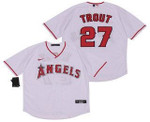 Men's Los Angeles Angels #27 Mike Trout White Stitched Mlb Cool Base Nike Jersey Mlb