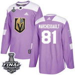 Adidas Golden Knights #81 Jonathan Marchessault Purple Fights Cancer 2018 Stanley Cup Final Stitched Nhl Jersey Nhl
