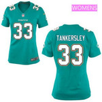Women's 2017 Nfl Draft Miami Dolphins #33 Cordrea Tankersley Green Team Color Stitched Nfl Nike Game Jersey Nfl- Women's