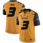 Missouri Tigers 3 Drew Lock Gold Nike College Football Jersey Ncaa