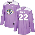Adidas Predators #22 Kevin Fiala Purple Fights Cancer Stitched Nhl Jersey Nhl