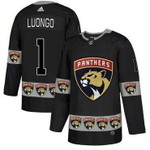 Men's Florida Panthers #1 Roberto Luongo Black Team Logos Fashion Adidas Jersey Nhl