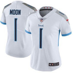 Nike Titans #1 Warren Moon White Women's Stitched NFL Vapor Untouchable Limited Jersey NFL- Women's