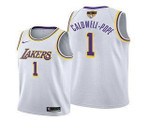 Men's Los Angeles Lakers #1 Kentavious Caldwell-Pope 2020 White Finals Stitched Nba Jersey Nba